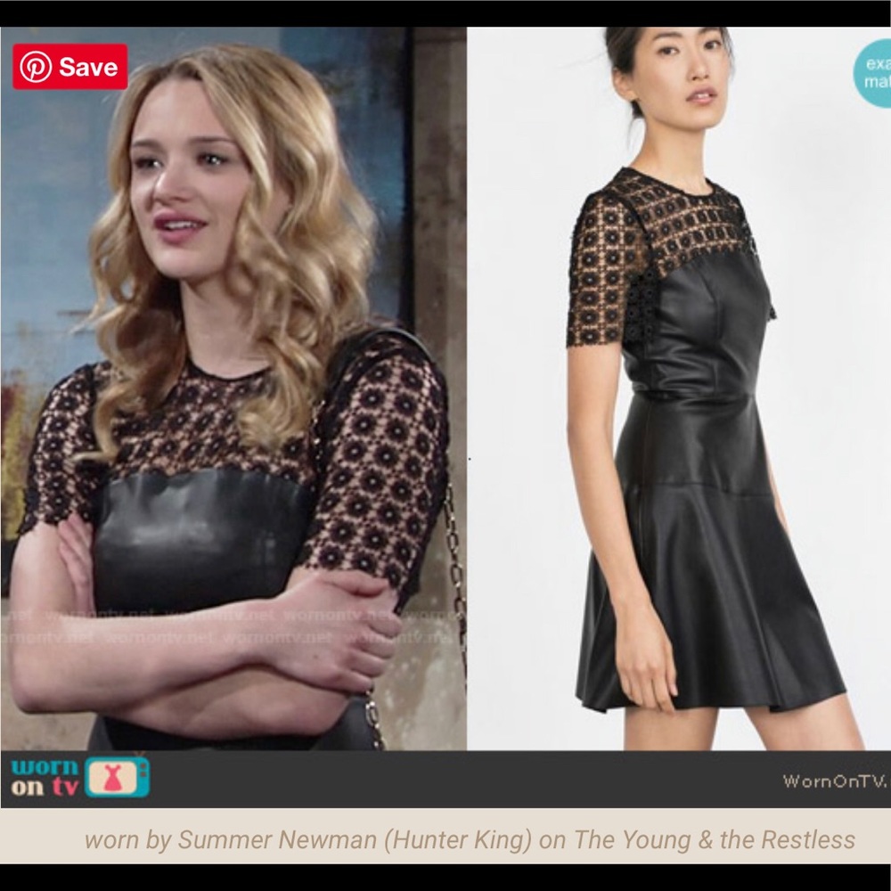 Zara Black Leather Dress